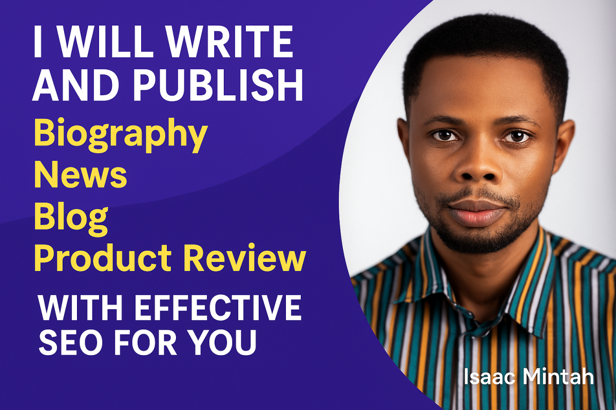 I Will Write and Publish SEO Biographies, Spotlights, and Articles
